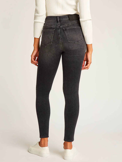 DENIM HIGH RISE SKINNY CALVIN KLEIN JEANS DONNA DENIM BLACK