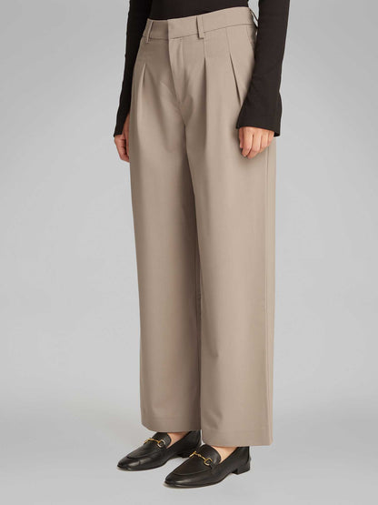PANTALONE TAILORED WIDE LEG CALVIN KLEIN JEANS DONNA BEIGE