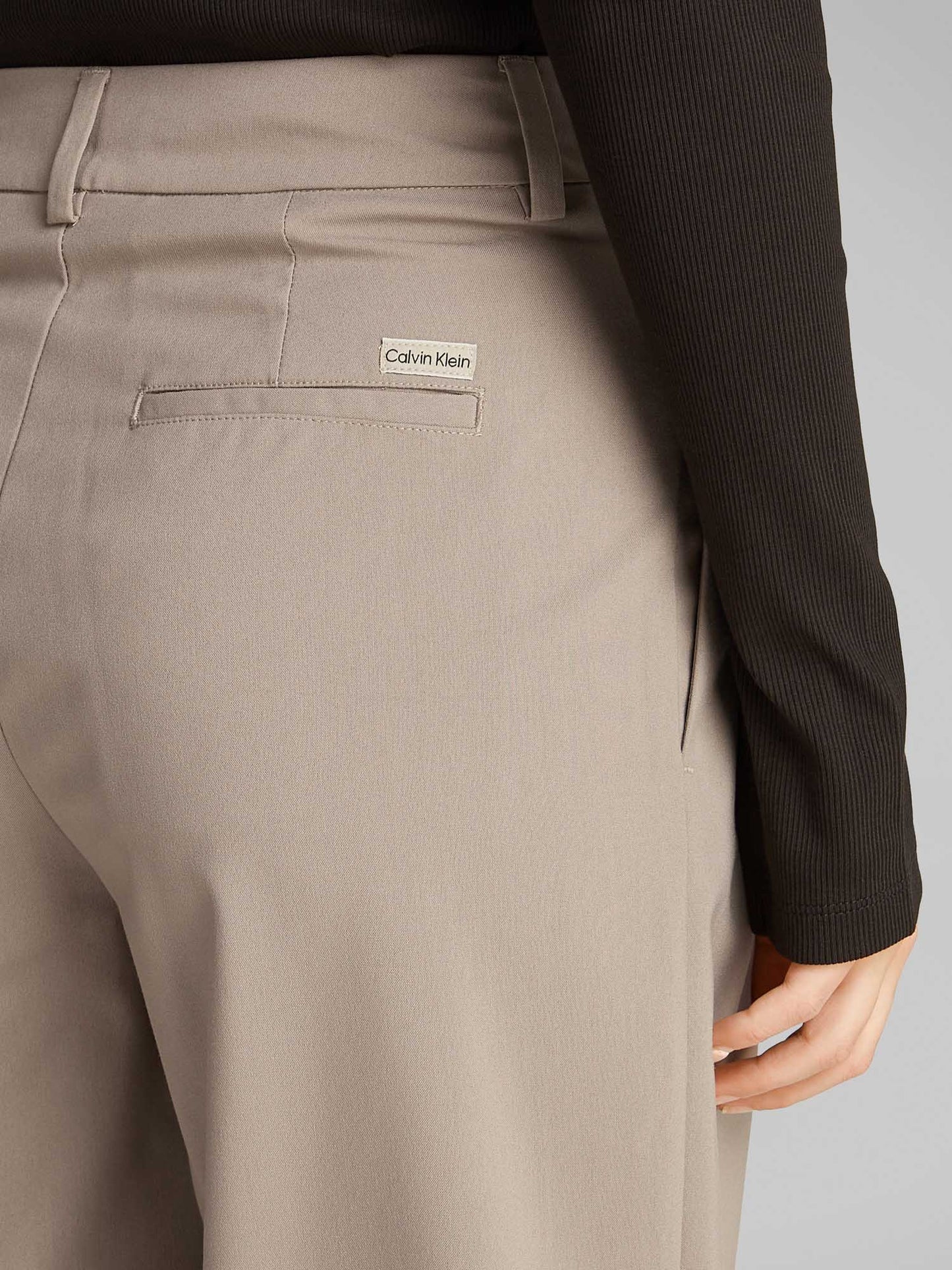 PANTALONE TAILORED WIDE LEG CALVIN KLEIN JEANS DONNA BEIGE