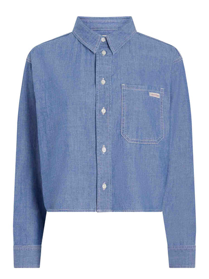 CAMICIA CROPPED DAD DENIM CALVIN KLEIN JEANS DONNA JEANS