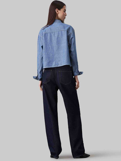 CAMICIA CROPPED DAD DENIM CALVIN KLEIN JEANS DONNA JEANS