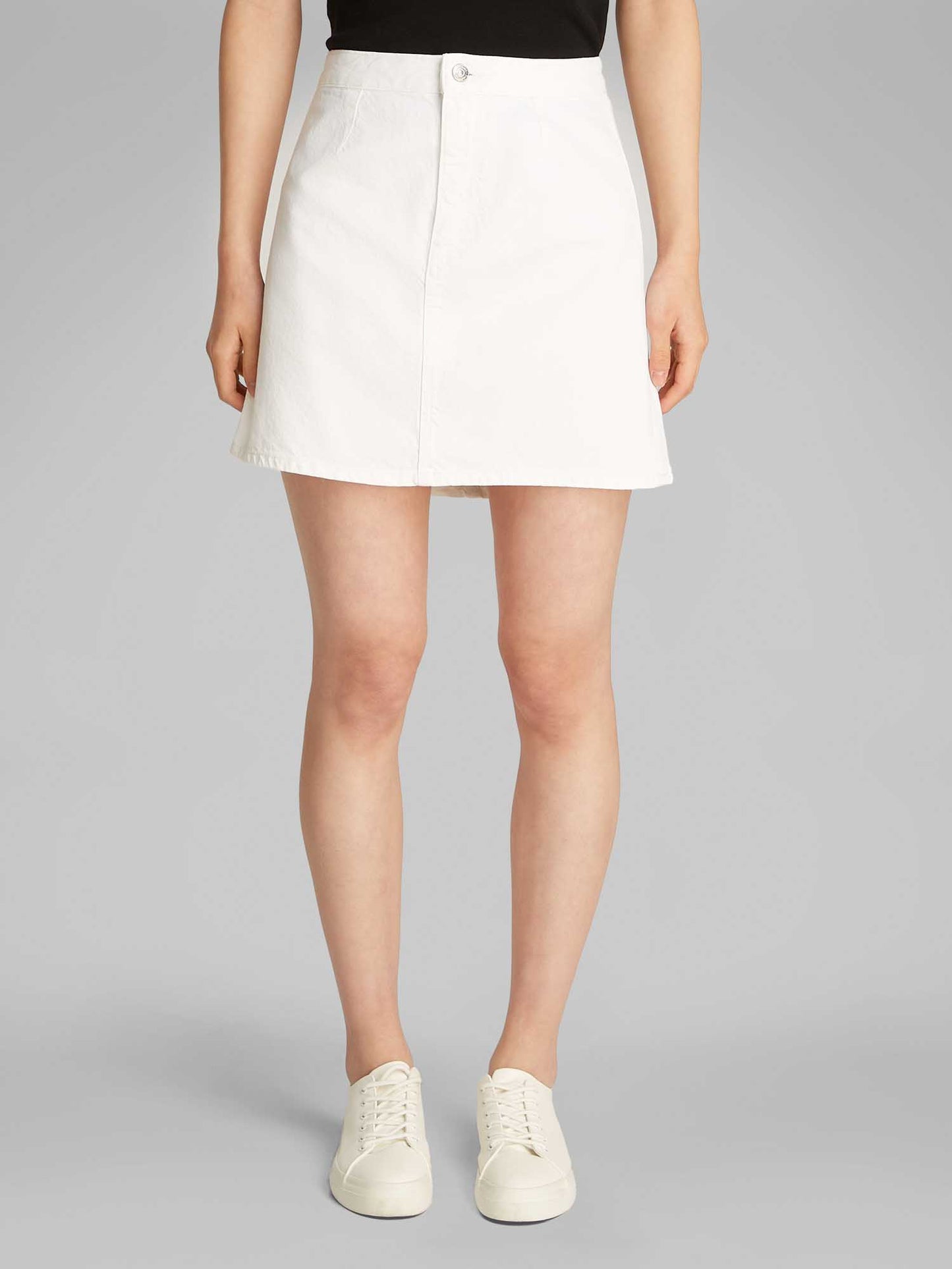GONNA MINI DENIM CALVIN KLEIN JEANS DONNA BIANCO