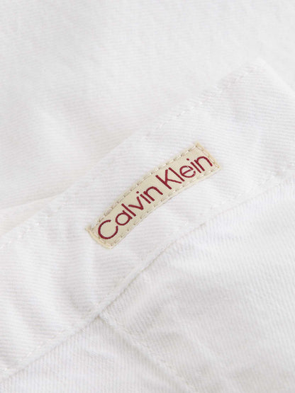 GONNA MINI DENIM CALVIN KLEIN JEANS DONNA BIANCO
