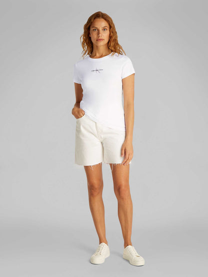 T-SHIRT GRADIENT MONOLOGO CALVIN KLEIN JEANS DONNA BIANCO
