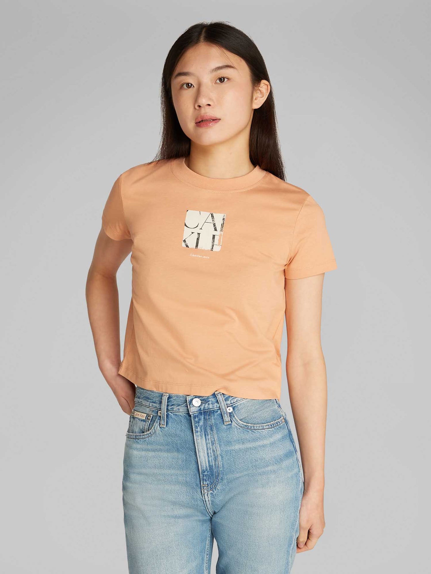 T-SHIRT FRONT PHOTO GRAPH CALVIN KLEIN JEANS DONNA ROSA