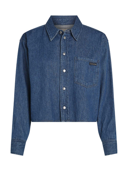 CAMICIA CROPPED DAD DENIM CALVIN KLEIN JEANS DONNA JEANS