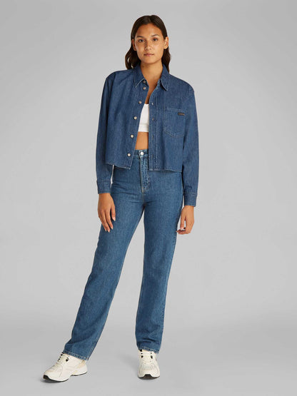 CAMICIA CROPPED DAD DENIM CALVIN KLEIN JEANS DONNA JEANS