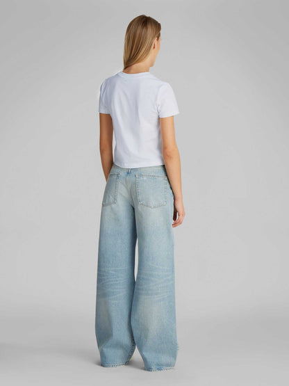 T-SHIRT CROPPED CALVIN KLEIN JEANS DONNA BIANCO