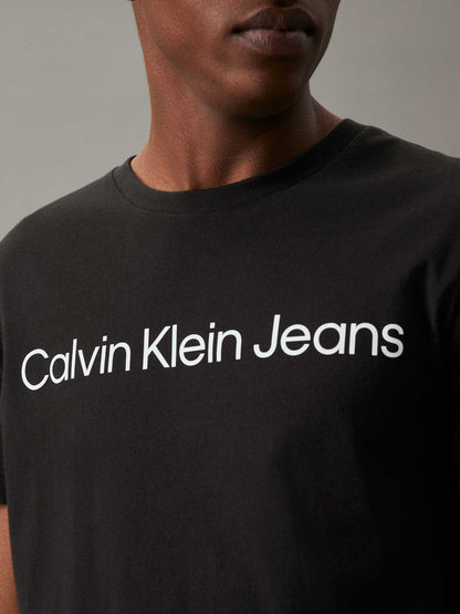 T-SHIRT CORE ISTITUT LOGO CALVIN KLEIN JEANS DA UOMO NERO