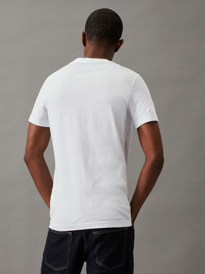 T-SHIRT CORE ISTITUT LOGO CALVIN KLEIN JEANS DA UOMO BIANCO