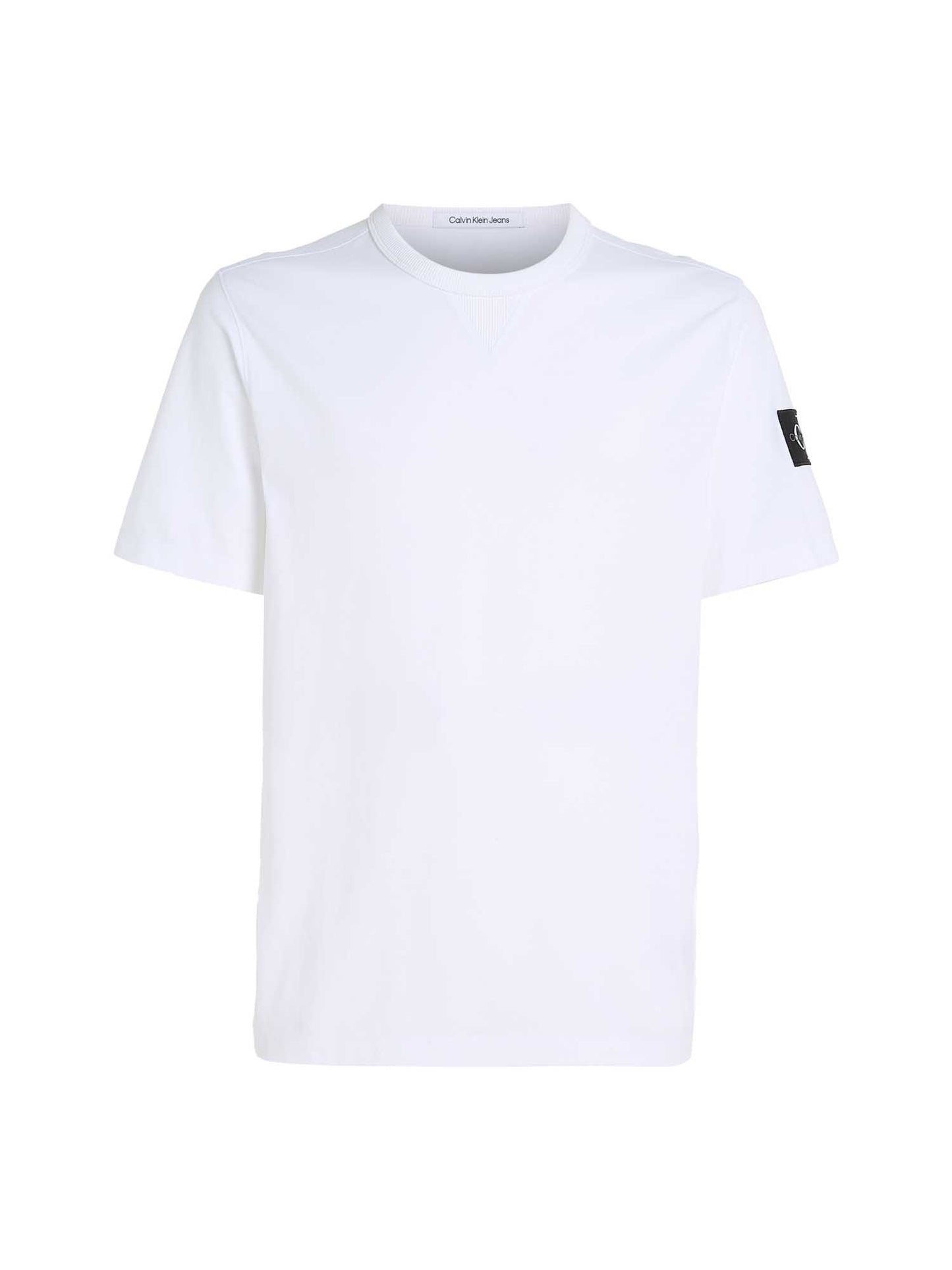 T-SHIRT BADGE REGULAR TEE CALVIN KLEIN JEANS UOMO BIANCO