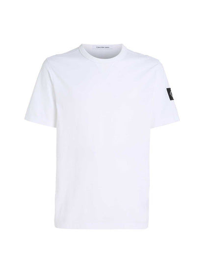 T-SHIRT BADGE REGULAR TEE CALVIN KLEIN JEANS UOMO BIANCO