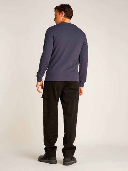 MAGLIA WAFFLE CALVIN KLEIN JEANS UOMO BLU