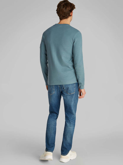 MAGLIA WAFFLE CALVIN KLEIN JEANS UOMO AVIO