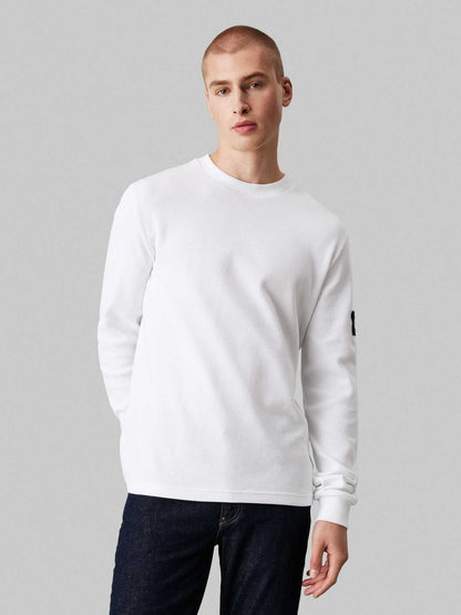 MAGLIA WAFFLE CALVIN KLEIN JEANS UOMO PANNA