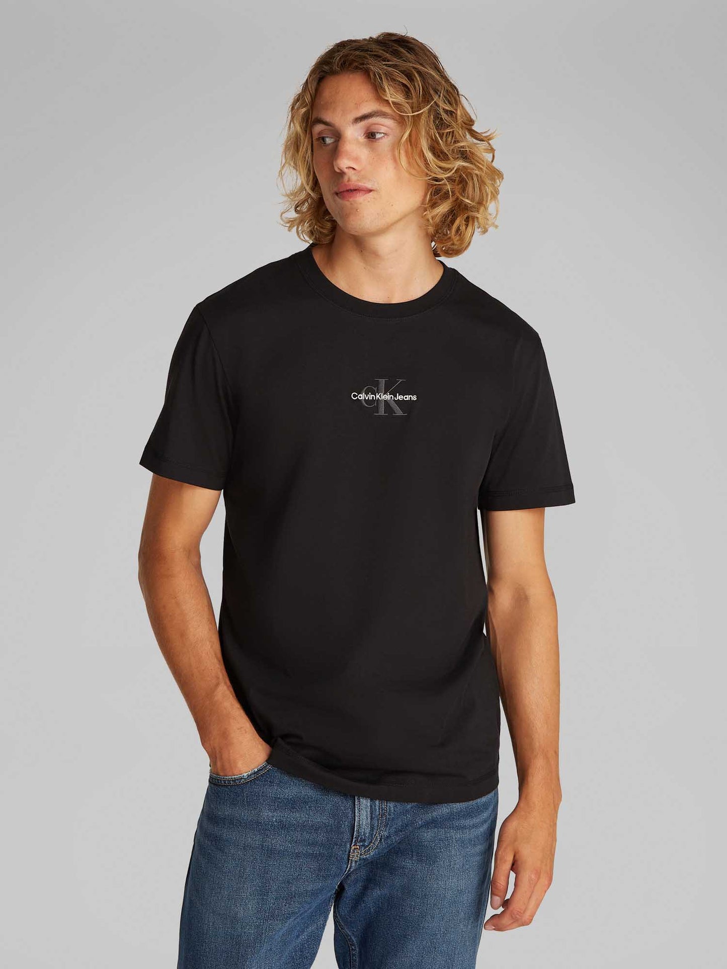 T-SHIRT MONOLOGO TEE CALVIN KLEIN JEANS UOMO NERO