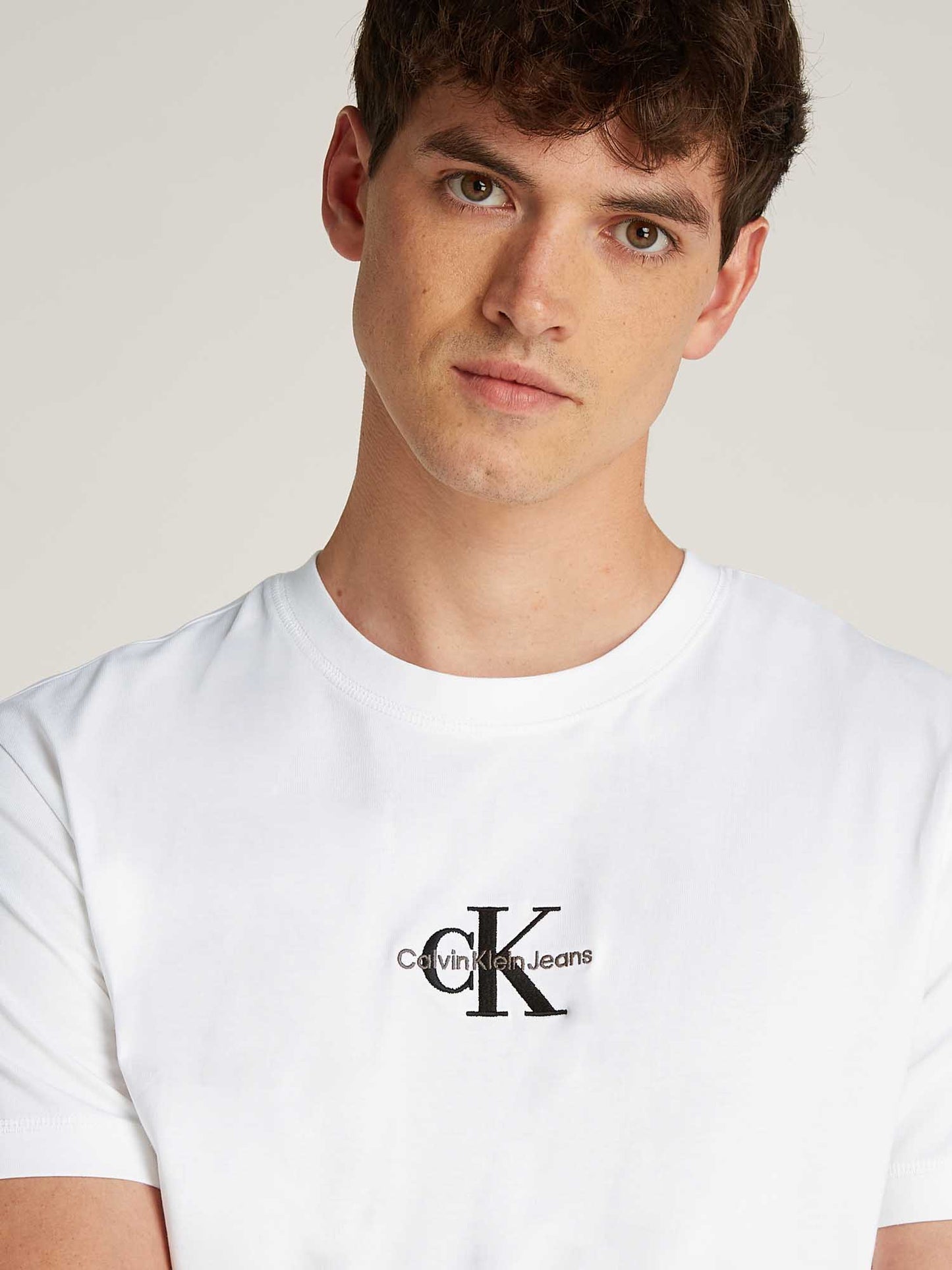T-SHIRT MONOLOGO TEE CALVIN KLEIN JEANS UOMO BIANCO