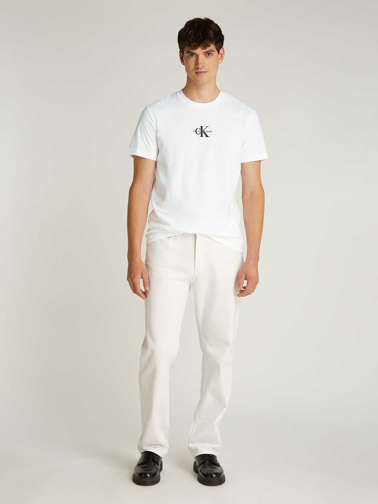 T-SHIRT MONOLOGO TEE CALVIN KLEIN JEANS UOMO BIANCO