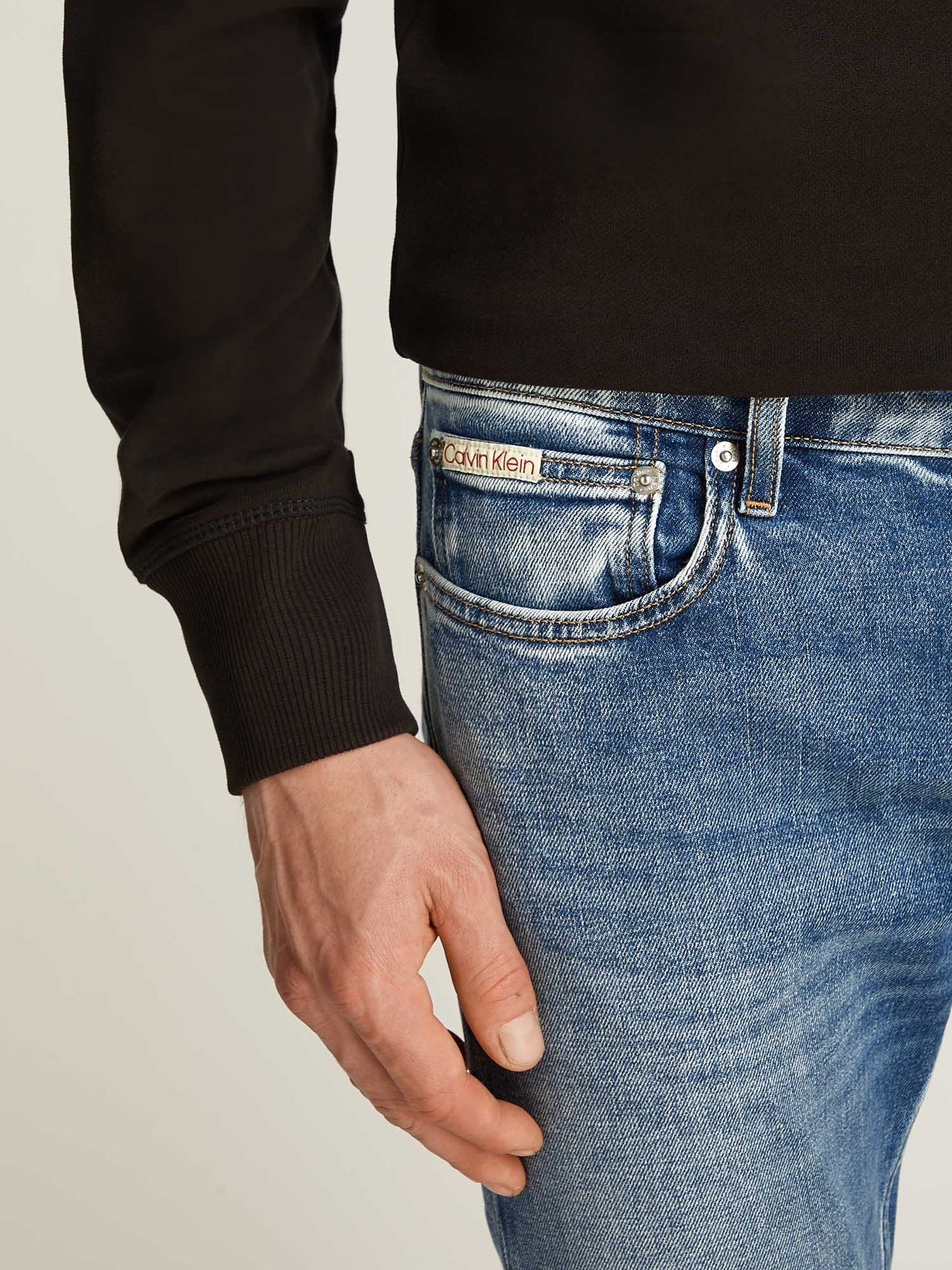 DENIM SLIM CALVIN KLEIN JEANS UOMO JEANS CHIARO