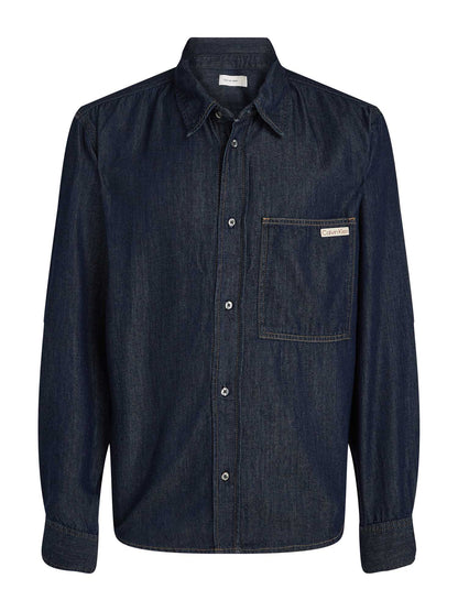 CAMICIA IN DENIM CALVIN KLEIN JEANS UOMO JEANS SCURO