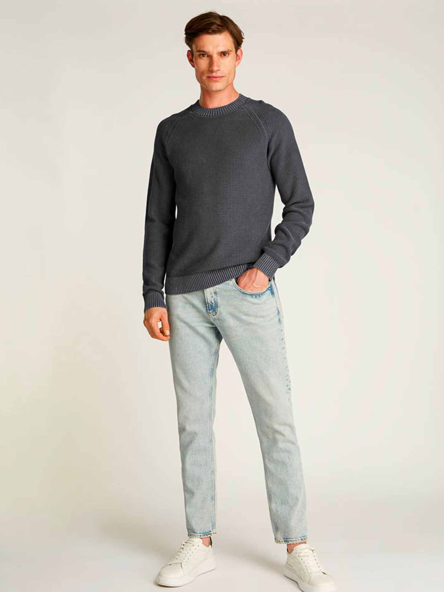 MAGLIA MANICHE RAGLAN CALVIN KLEIN JEANS UOMO BLU