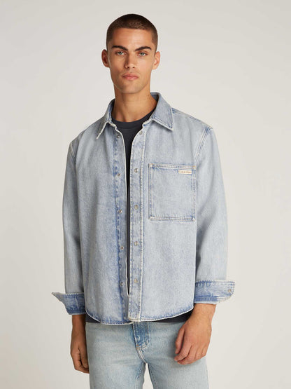 GIACCA IN DENIM CALVIN KLEIN JEANS UOMO JEANS CHIARO