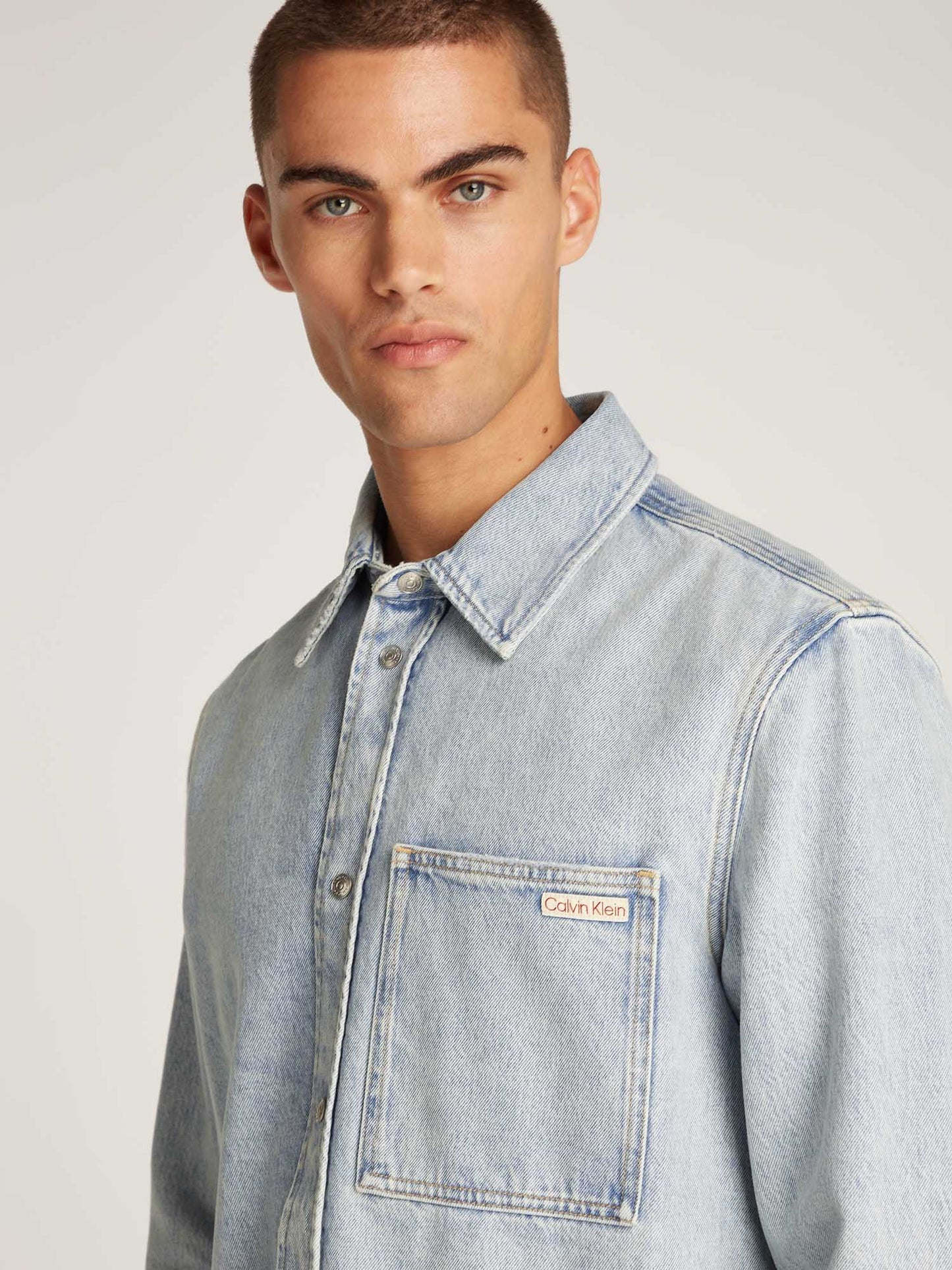 GIACCA IN DENIM CALVIN KLEIN JEANS UOMO JEANS CHIARO