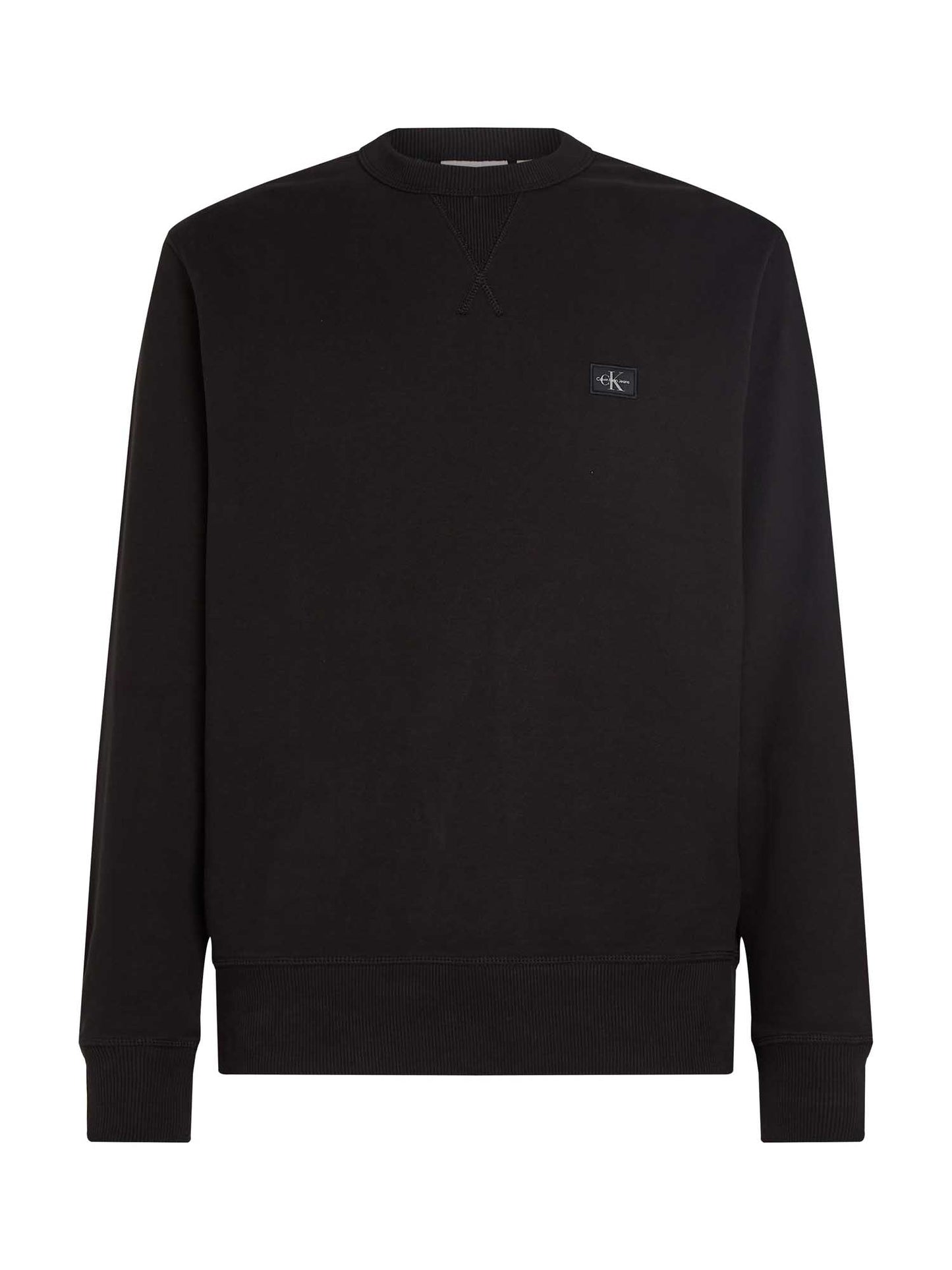 FELPA LABEL CREW CALVIN KLEIN JEANS UOMO NERO