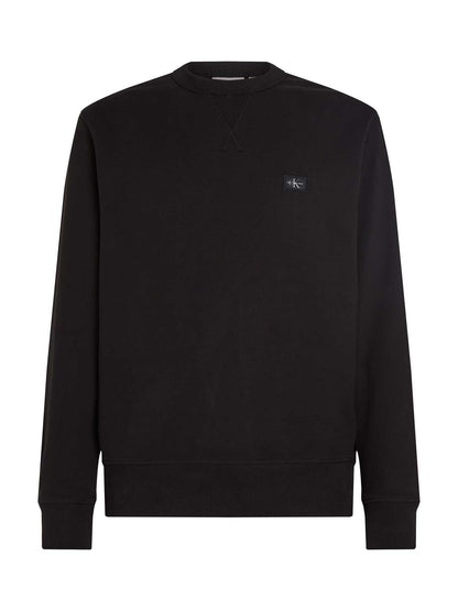 FELPA LABEL CREW CALVIN KLEIN JEANS UOMO NERO