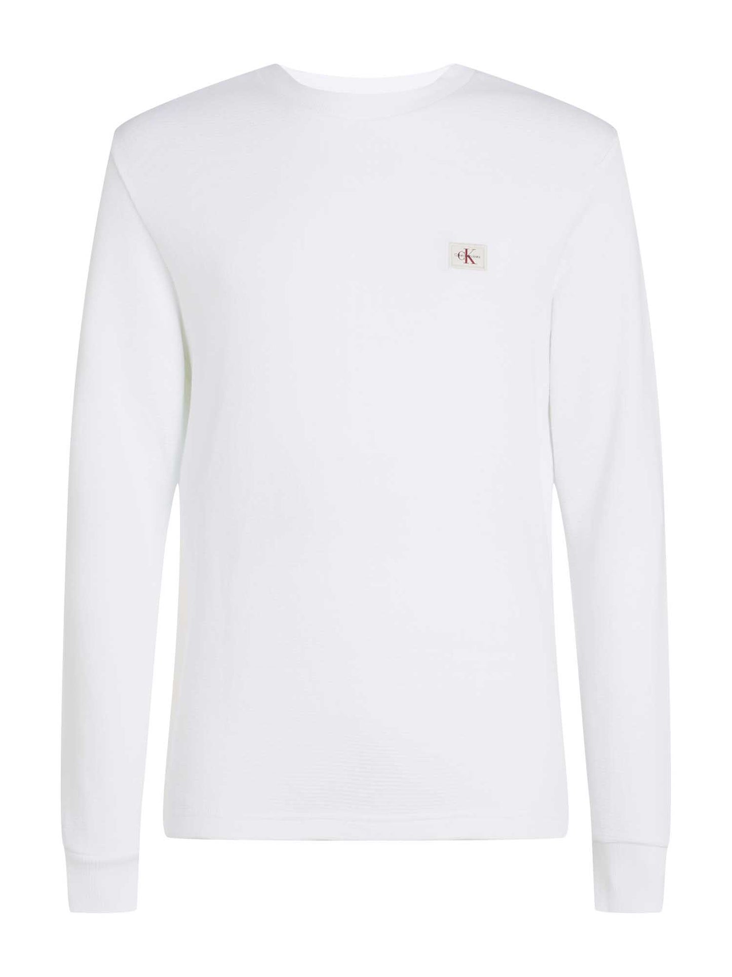MAGLIA WAFFLE CALVIN KLEIN JEANS UOMO BIANCO