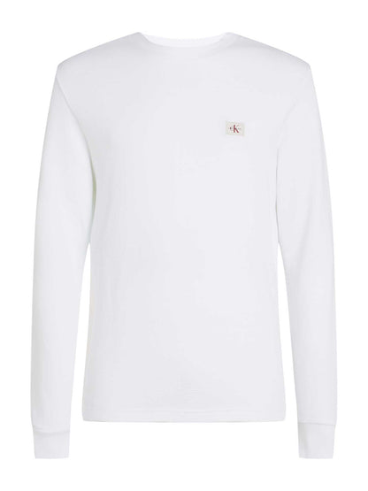 MAGLIA WAFFLE CALVIN KLEIN JEANS UOMO BIANCO
