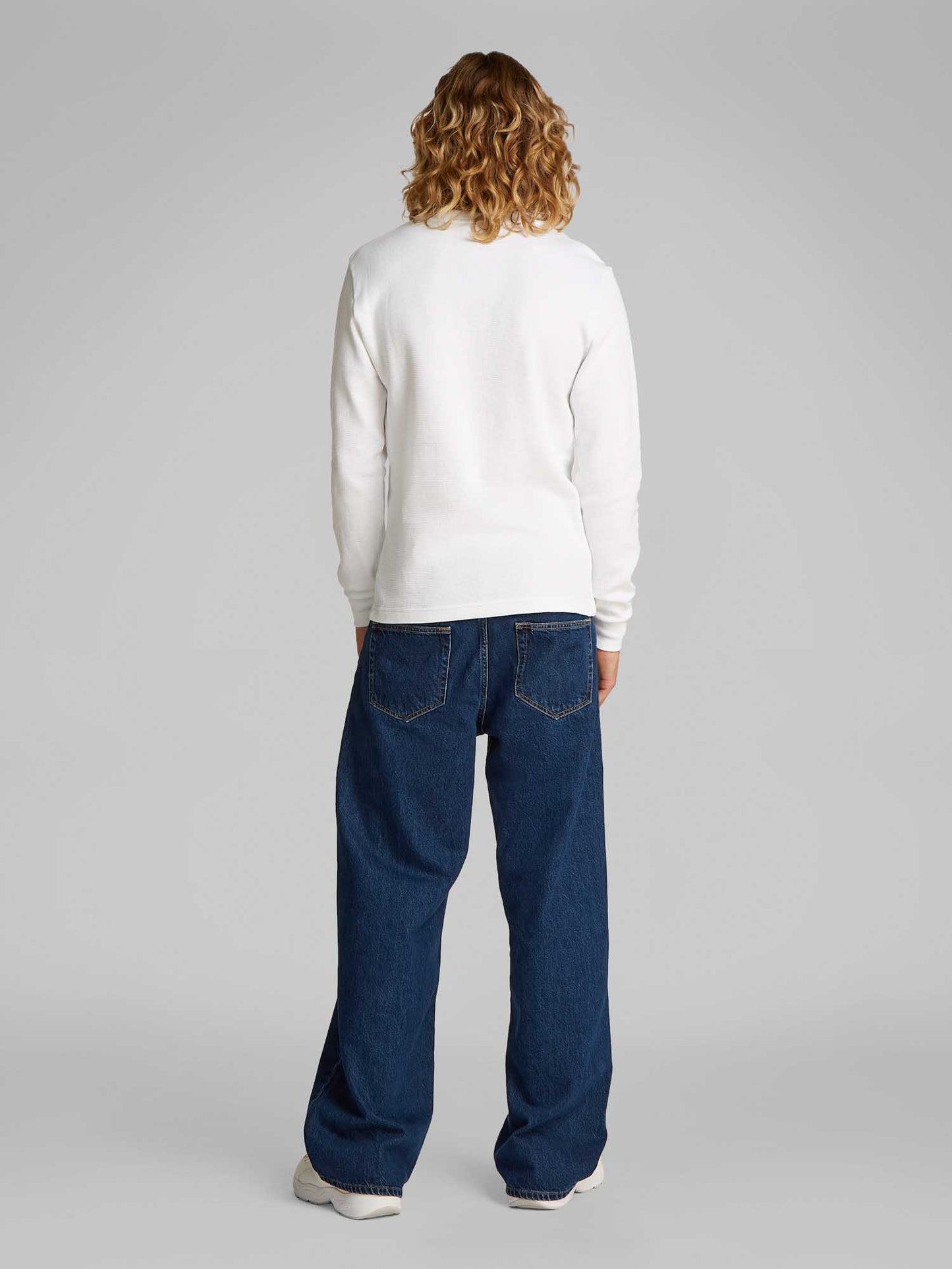 MAGLIA WAFFLE CALVIN KLEIN JEANS UOMO BIANCO