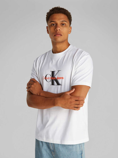 T-SHIRT MONOLOGO TEE CALVIN KLEIN JEANS UOMO BIANCO