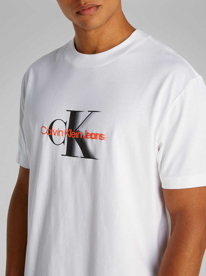 T-SHIRT MONOLOGO TEE CALVIN KLEIN JEANS UOMO BIANCO