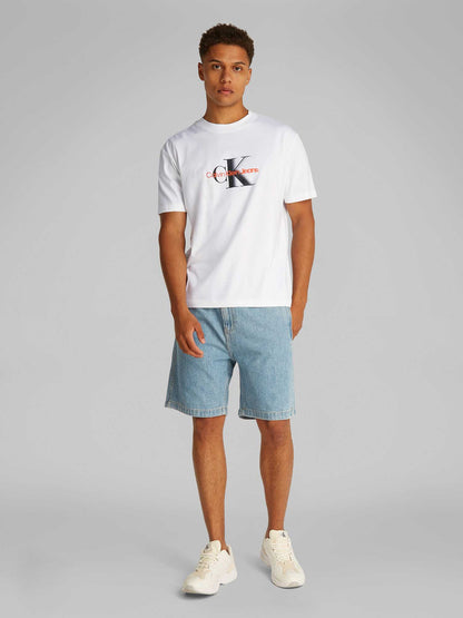 T-SHIRT MONOLOGO TEE CALVIN KLEIN JEANS UOMO BIANCO