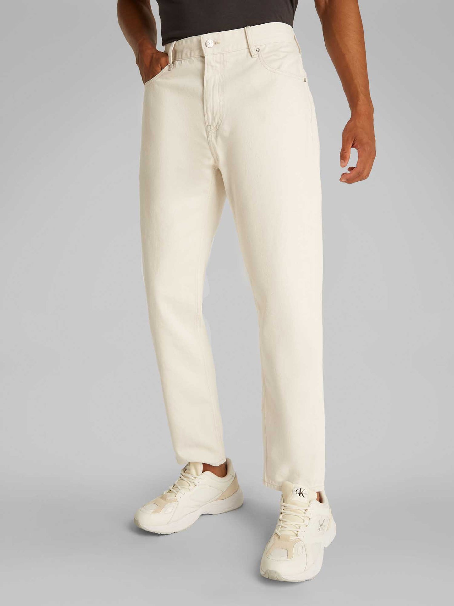 DENIM DAD CALVIN KLEIN JEANS UOMO PANNA