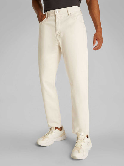 DENIM DAD CALVIN KLEIN JEANS UOMO PANNA