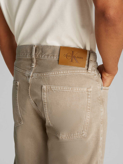 DENIM STANDARD STRAIGHT CALVIN KLEIN JEANS UOMO BEIGE