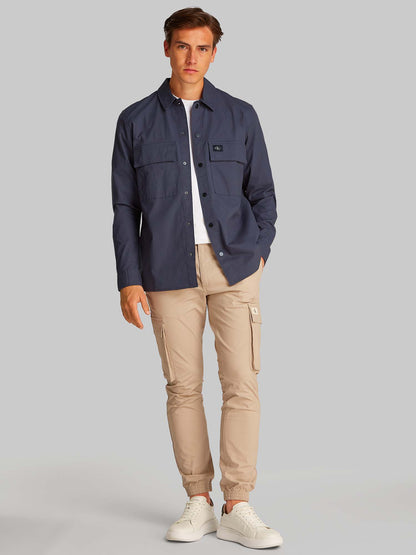 CAMICIA OVERSHIRT CALVIN KLEIN JEANS UOMO BLU