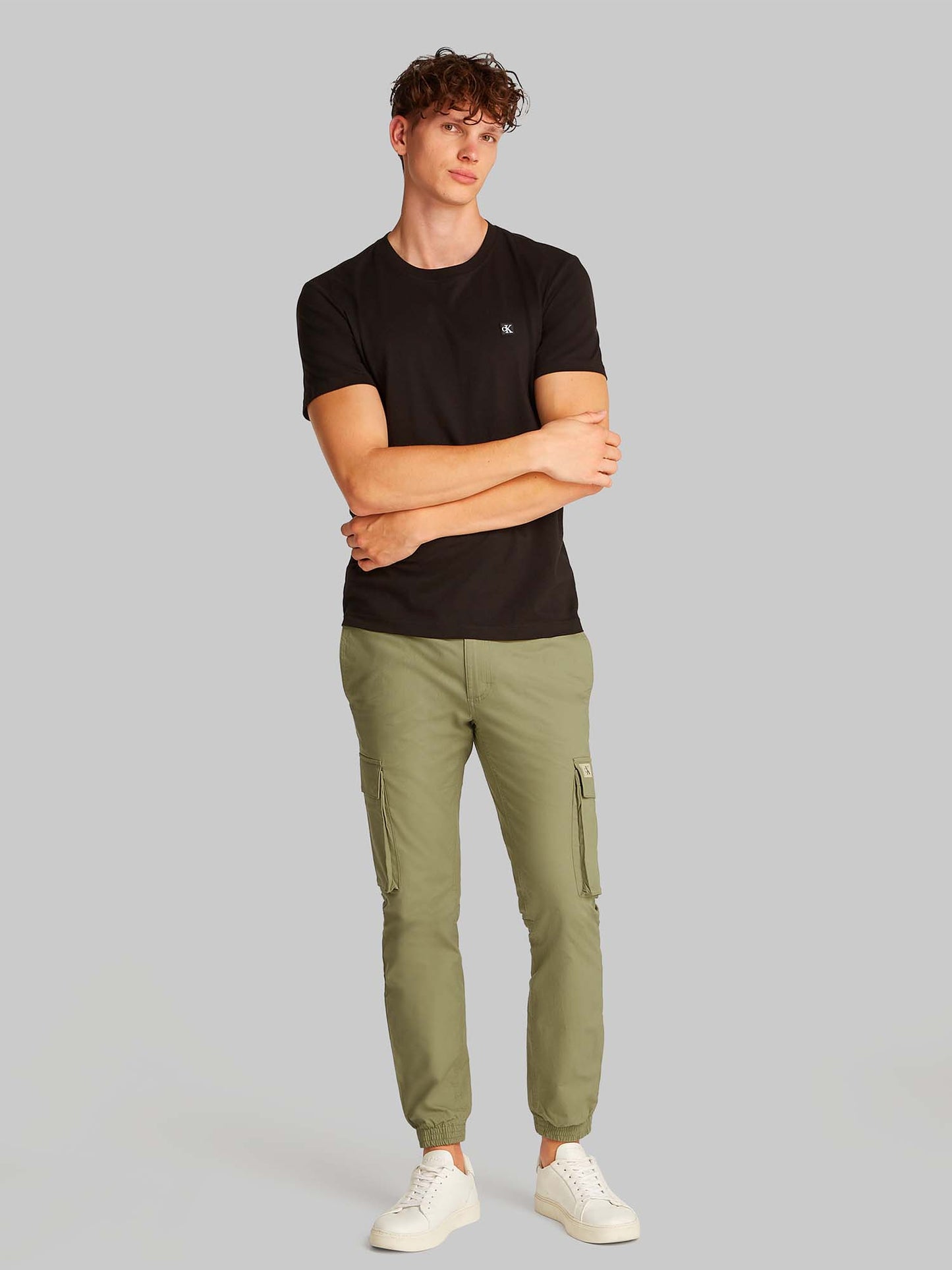 PANTALONI SKINNY CARGO CALVIN KLAIN JEANS UOMO VERDE