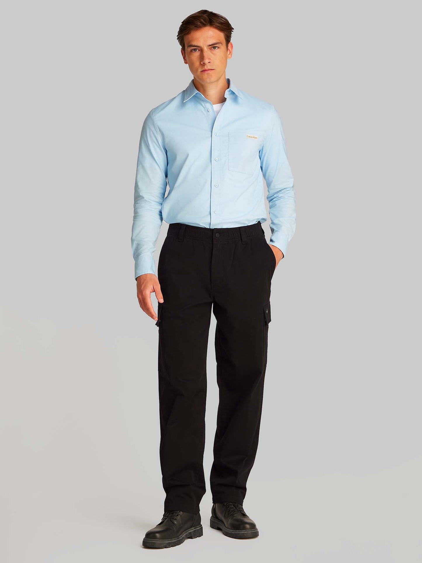 PANTALONE CARGO STRAIGHT CALVIN KLEIN JEANS UOMO NERO