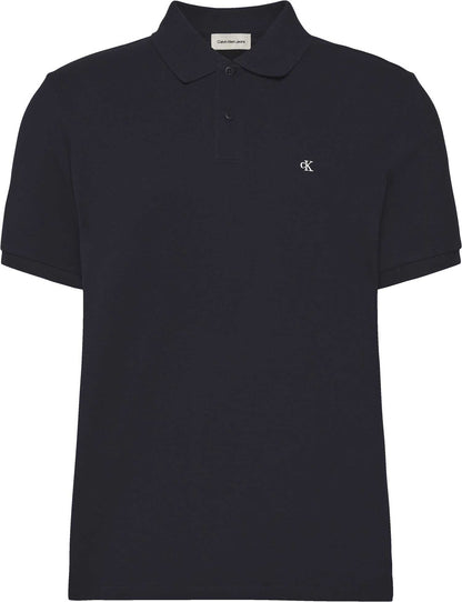 Polo da uomo Calvin Klein in cotone azzurro a maniche corte