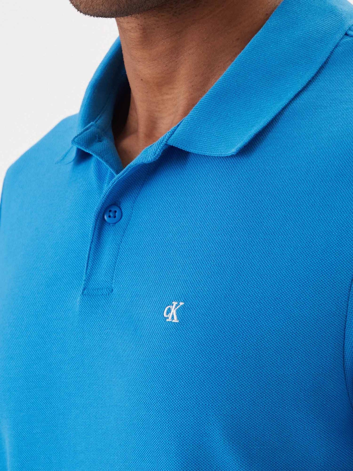 Polo uomo Calvin Klein Jeans in cotone blu regular fit