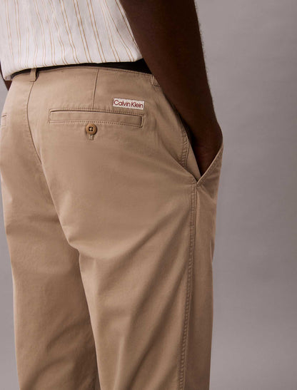 Pantalone chino slim beige da uomo Calvin Klein per un look casual