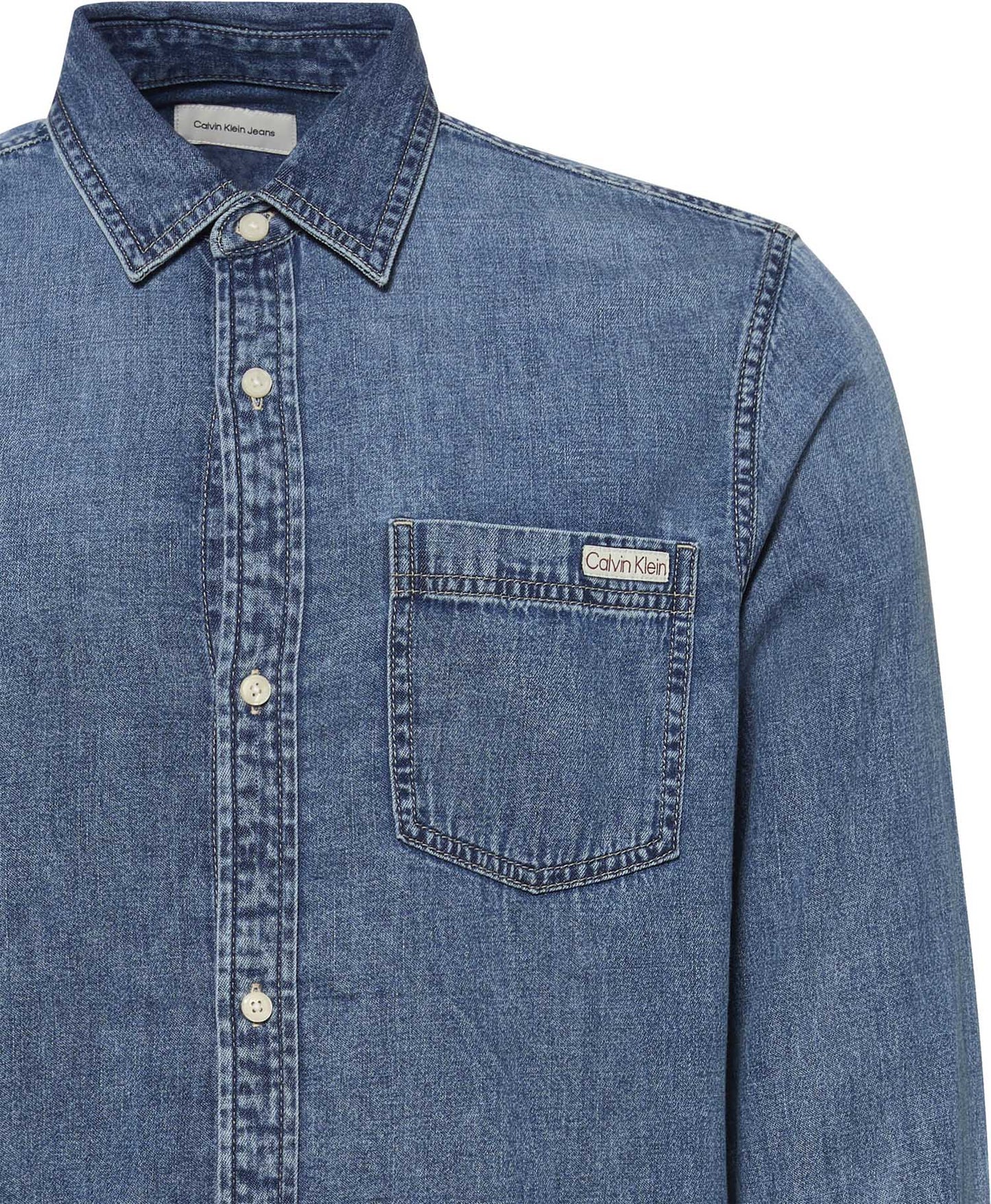 CAMICIA DENIM CASUAL CLASSIC CALVIN KLEIN JEANS DA UOMO JEANS