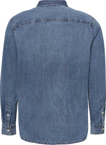 CAMICIA DENIM CASUAL CLASSIC CALVIN KLEIN JEANS DA UOMO JEANS