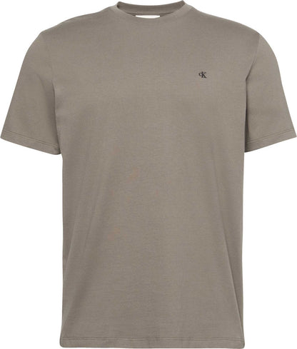 T-SHIRT CON LOGO RICAMATO CALVIN KLEIN JEANS UOMO BEIGE