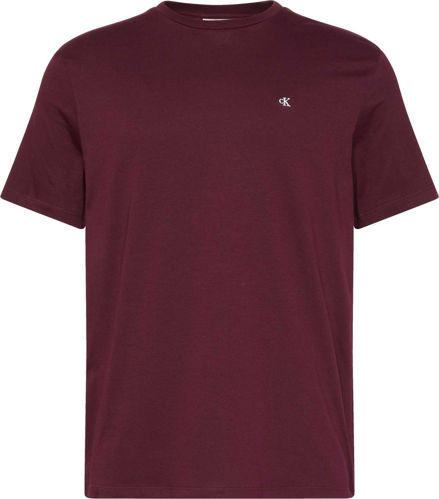 T-SHIRT CON LOGO RICAMATO CALVIN KLEIN JEANS UOMO BORDEAUX