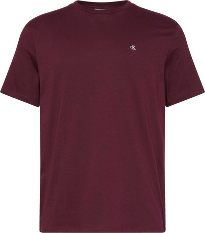 T-SHIRT CON LOGO RICAMATO CALVIN KLEIN JEANS UOMO BORDEAUX