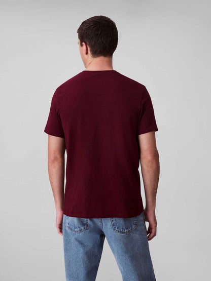 T-SHIRT CON LOGO RICAMATO CALVIN KLEIN JEANS UOMO BORDEAUX
